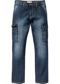 Классические джинсы карго, низкий + высокий рост (U + S) (голубой) Bonprix