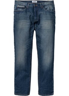 Джинсы STRAIGHT с контрастной лентой, cредний рост (N) (голубой) Bonprix