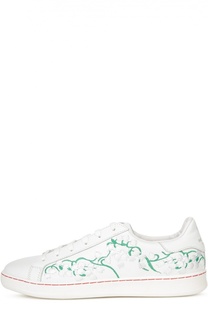 Кожаные кеды Muguet с вышивкой Moncler