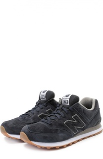 Замшевые кроссовки 574 на шнуровке New Balance