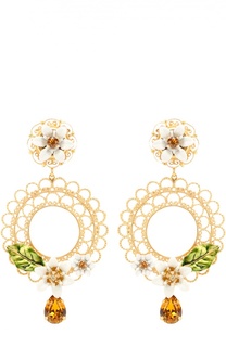 Серьги-клипсы с кристаллами Swarovski Dolce &amp; Gabbana