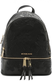 Кожаный рюкзак Rhea с кружевным тиснением Michael Michael Kors