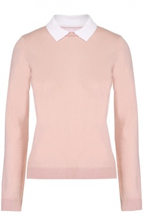 Кашемировый пуловер прямого кроя с отложным воротником REDVALENTINO
