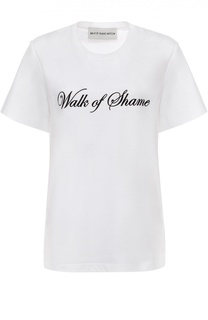 Удлиненная футболка прямого кроя с вышивкой Walk of Shame