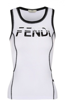 Спортивный облегающий топ с логотипом бренда Fendi