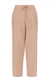 Шелковые брюки в горох в пижамном стиле Theory