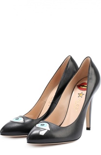 Кожаные туфли Molina с аппликацией Gucci