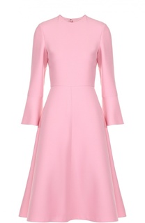 Приталенное расклешенное платье с укороченным рукавом Valentino
