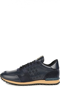 Кроссовки с кожаными вставками Valentino
