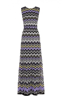 Приталенное платье-макси без рукавов с металлизированной отделкой M Missoni