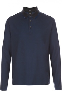 Хлопковое поло с длинными рукавами BOSS