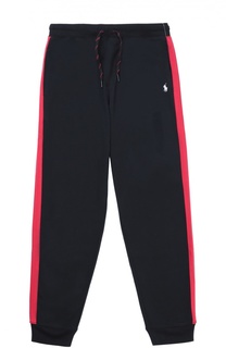 Хлопковые джоггеры с контрастными лампасами Polo Ralph Lauren