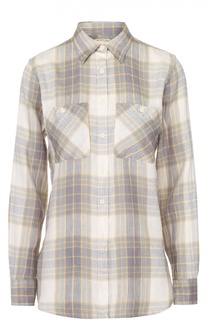 Блуза прямого кроя в клетку с накладными карманами Denim&Supply by Ralph Lauren