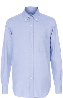 Хлопковая рубашка с воротником button down Loro Piana