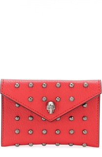 Кожаный футляр для кредитных карт с заклепками Alexander McQueen