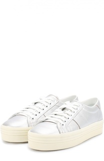 Кеды Court Classic из металлизированной кожи Saint Laurent