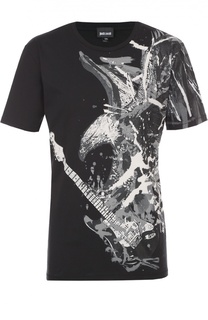Хлопковая футболка с принтом Just Cavalli