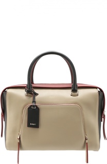 Сумка Greenwich Large Satchel из комбинированной кожи DKNY