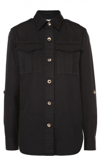 Блуза прямого кроя с накладными карманами и погонами Isabel Marant Etoile