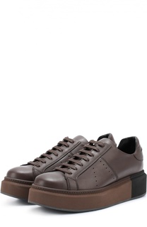 Кожаные кеды на платформе Manuel Barcelo