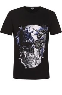 Хлопковая футболка с принтом Just Cavalli