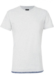 Хлопковая футболка с контрастной отделкой Diesel