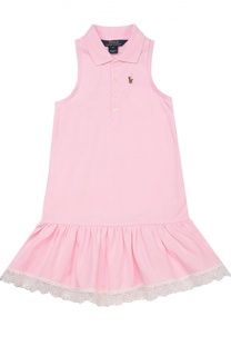 Платье джерси с оборками Polo Ralph Lauren