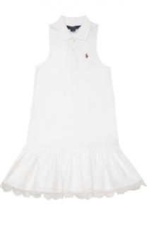 Платье джерси с оборками Polo Ralph Lauren