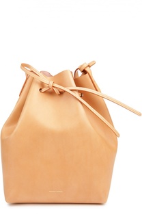Кожаная сумка на шнурке Bucket Bag с косметичкой Mansur Gavriel