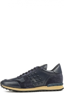 Кожаные кроссовки с шипами Valentino