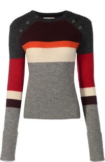 Облегающий шерстяной пуловер с декоративной отделкой Isabel Marant Etoile