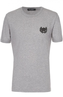 Хлопковая футболка с вышивкой Dolce & Gabbana