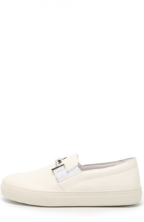 Кожаные слипоны Sportivo с пряжкой Tod’s
