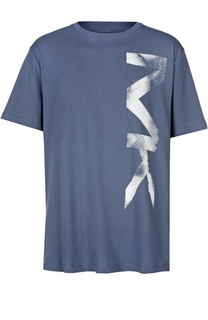 Хлопковая футболка с вертикальным принтом Michael Kors