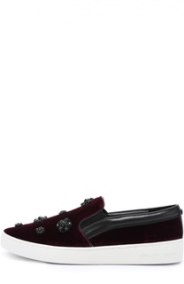 Бархатные слипоны с кристаллами Michael Michael Kors