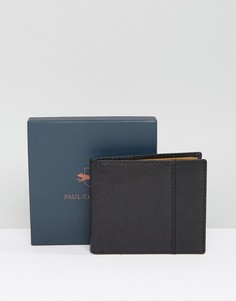 Черно-бордовый кожаный бумажник Paul Costelloe - Черный