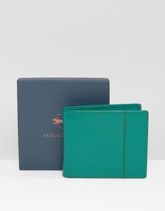 Зеленый кожаный бумажник Paul Costelloe - Зеленый