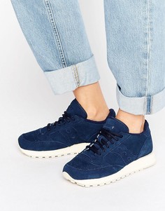 Темно-синие замшевые кроссовки Saucony Jazz O - Темно-синий