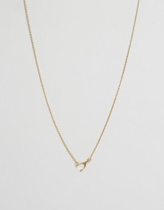 Ожерелье с подвеской‑косточкой Orelia Sideways - Золотой
