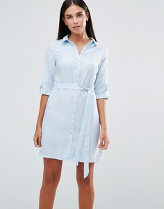 Платье-рубашка с рукавами 3/4 AX Paris - Синий