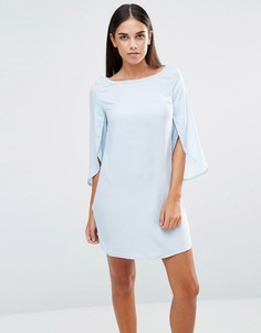 Шифоновое платье с разрезами на рукавах 3/4 AX Paris - Синий