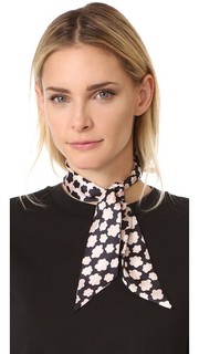 Узкий шелковый шарф с штампованным принтом в виде маленьких лепестков Kate Spade New York