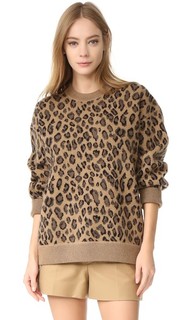Пуловер с округлым вырезом Leopard Alexander Wang