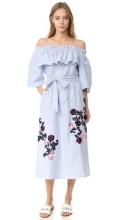 Платье с открытыми плечами Flare Suno