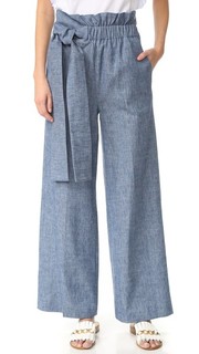 Широкие брюки из ткани шамбре Msgm