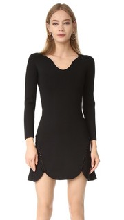 Платье шнуровкой и с баской Alexander Wang