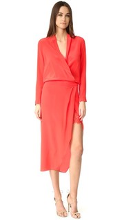 Платье-халат с длинными рукавами и Кружевная комбинация Michelle Mason