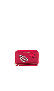 Sequin hand to heart zip phone wristlet - Marc Jacobs