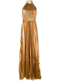 halterneck pleated gown Maria Lucia Hohan