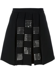 studded pleated front skirt Versus
